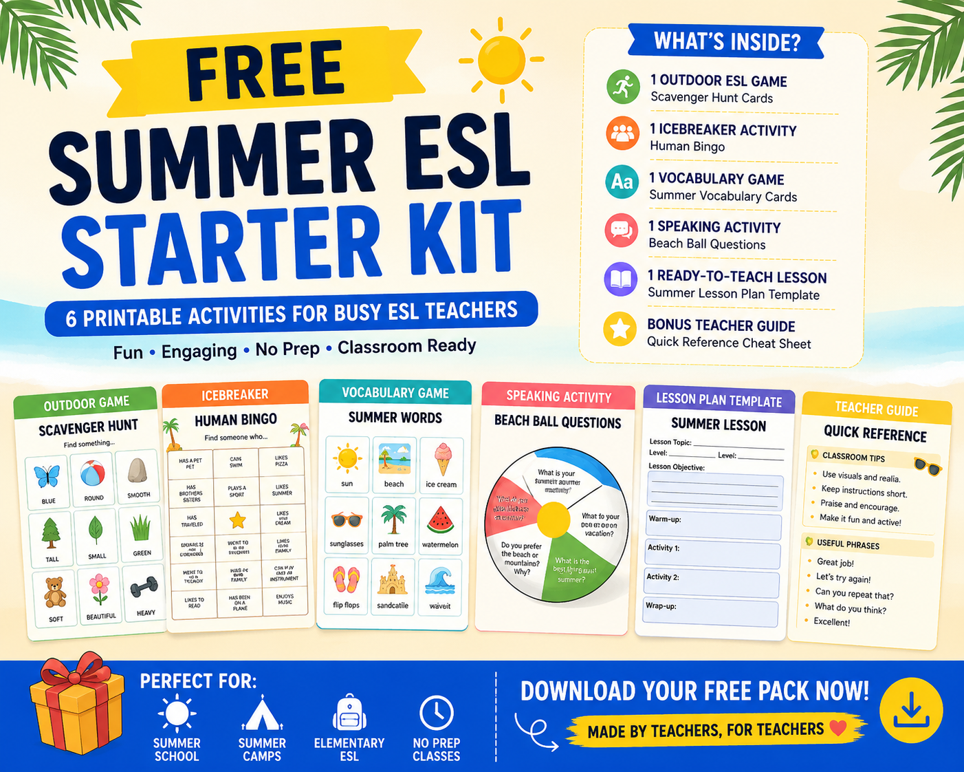 Free Summer ESL Starter Kit